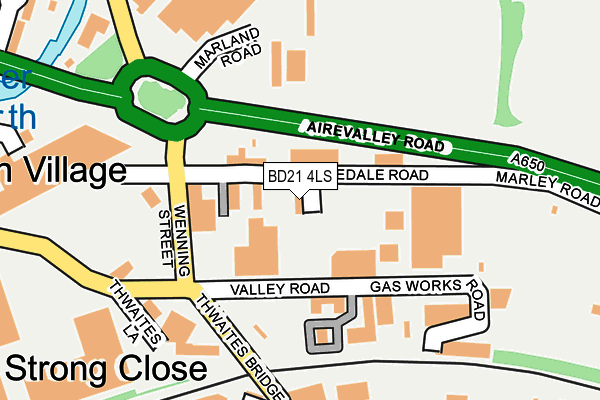 BD21 4LS map - OS OpenMap – Local (Ordnance Survey)