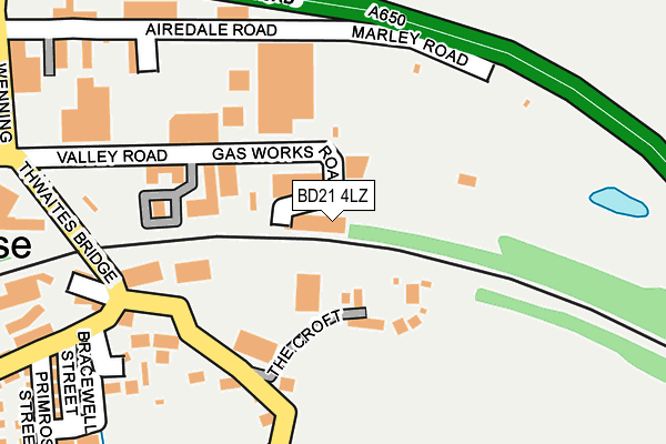 BD21 4LZ map - OS OpenMap – Local (Ordnance Survey)