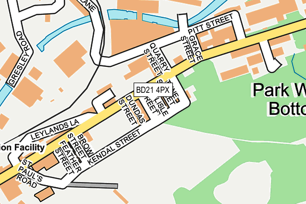 BD21 4PX map - OS OpenMap – Local (Ordnance Survey)