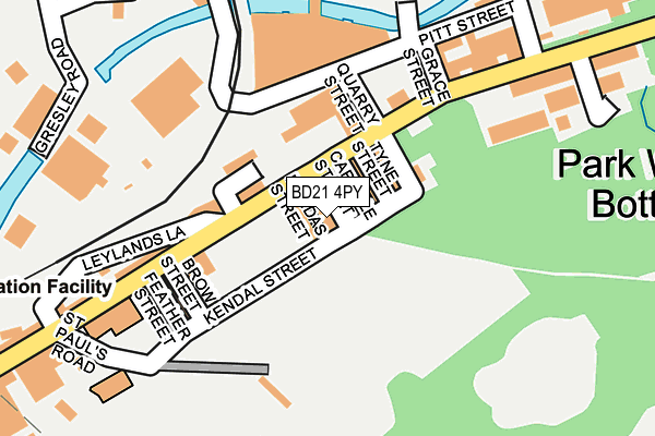 BD21 4PY map - OS OpenMap – Local (Ordnance Survey)