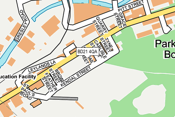 BD21 4QA map - OS OpenMap – Local (Ordnance Survey)