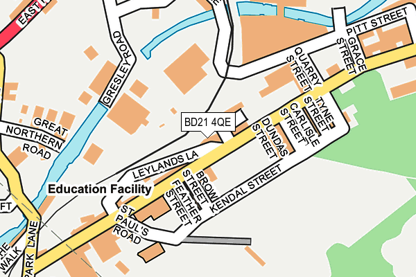 BD21 4QE map - OS OpenMap – Local (Ordnance Survey)
