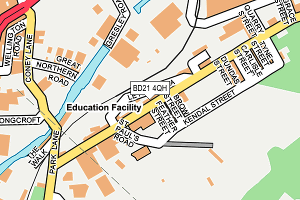 BD21 4QH map - OS OpenMap – Local (Ordnance Survey)
