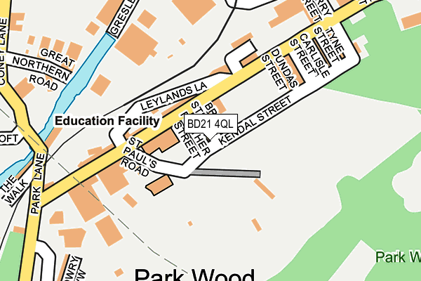 BD21 4QL map - OS OpenMap – Local (Ordnance Survey)