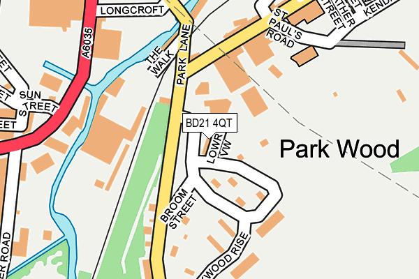 BD21 4QT map - OS OpenMap – Local (Ordnance Survey)