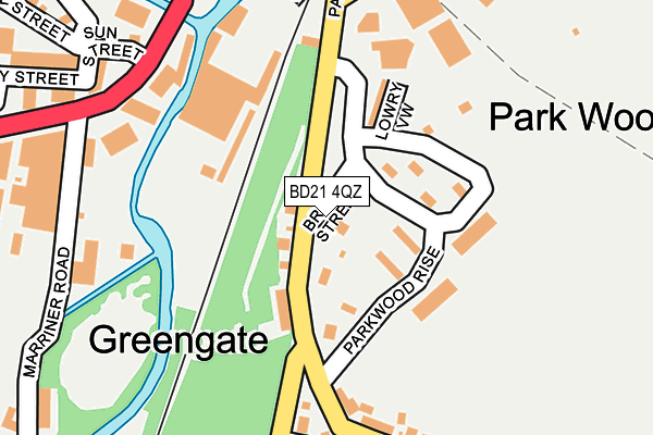 BD21 4QZ map - OS OpenMap – Local (Ordnance Survey)
