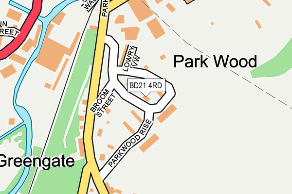 BD21 4RD map - OS OpenMap – Local (Ordnance Survey)
