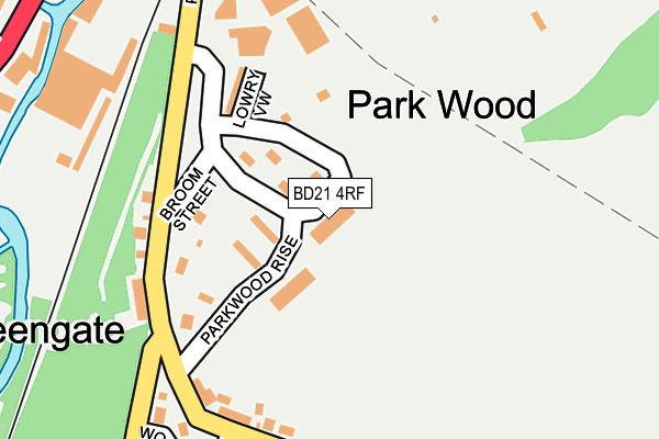 BD21 4RF map - OS OpenMap – Local (Ordnance Survey)