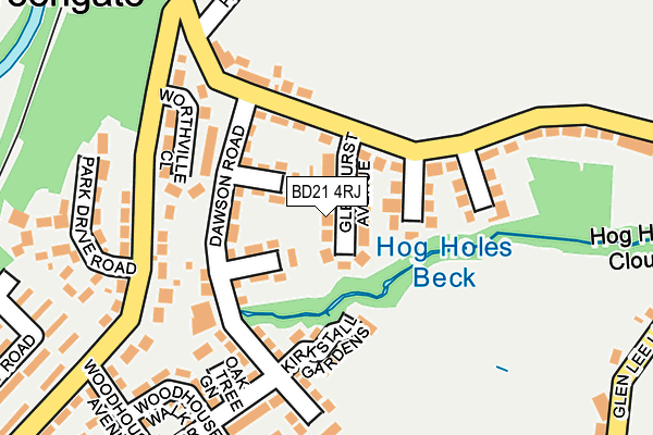 BD21 4RJ map - OS OpenMap – Local (Ordnance Survey)