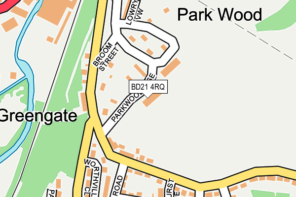 BD21 4RQ map - OS OpenMap – Local (Ordnance Survey)