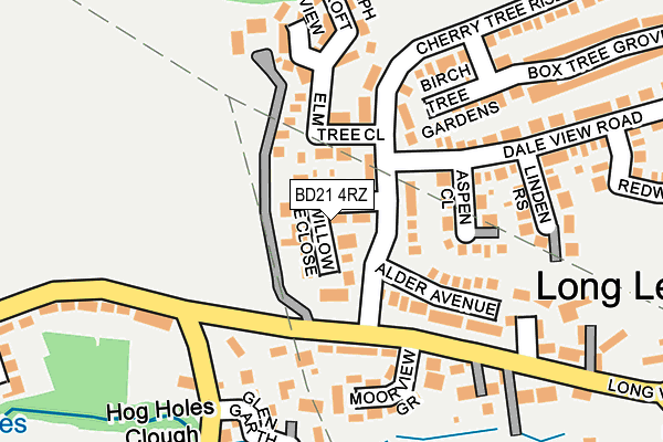 BD21 4RZ map - OS OpenMap – Local (Ordnance Survey)