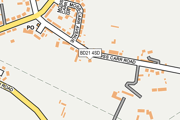 BD21 4SD map - OS OpenMap – Local (Ordnance Survey)