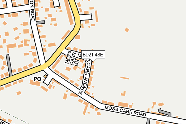 BD21 4SE map - OS OpenMap – Local (Ordnance Survey)