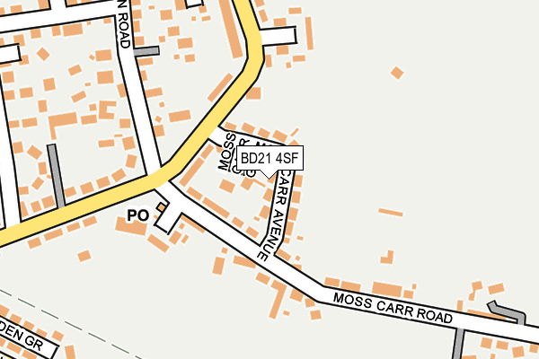 BD21 4SF map - OS OpenMap – Local (Ordnance Survey)