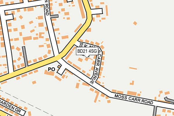 BD21 4SG map - OS OpenMap – Local (Ordnance Survey)