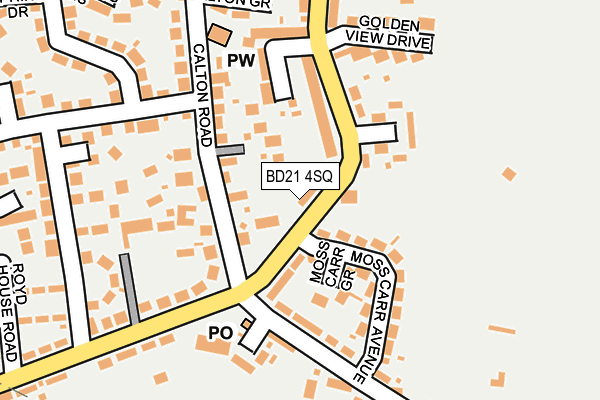 BD21 4SQ map - OS OpenMap – Local (Ordnance Survey)