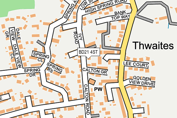 BD21 4ST map - OS OpenMap – Local (Ordnance Survey)