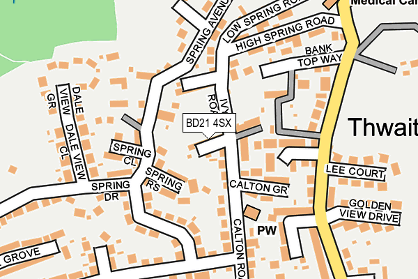 BD21 4SX map - OS OpenMap – Local (Ordnance Survey)