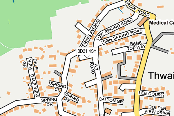 BD21 4SY map - OS OpenMap – Local (Ordnance Survey)