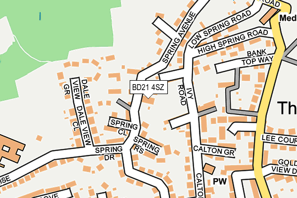 BD21 4SZ map - OS OpenMap – Local (Ordnance Survey)