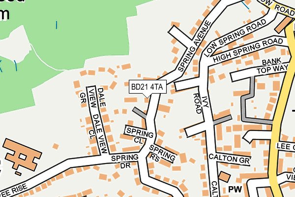 BD21 4TA map - OS OpenMap – Local (Ordnance Survey)