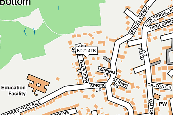BD21 4TB map - OS OpenMap – Local (Ordnance Survey)