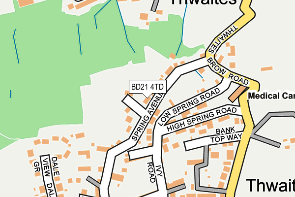 BD21 4TD map - OS OpenMap – Local (Ordnance Survey)