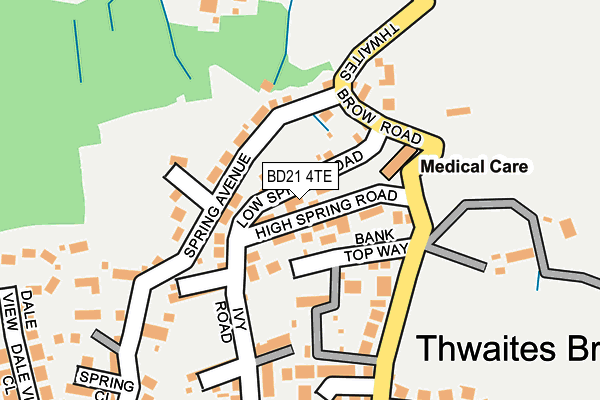 BD21 4TE map - OS OpenMap – Local (Ordnance Survey)