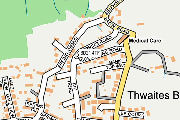 BD21 4TF map - OS OpenMap – Local (Ordnance Survey)