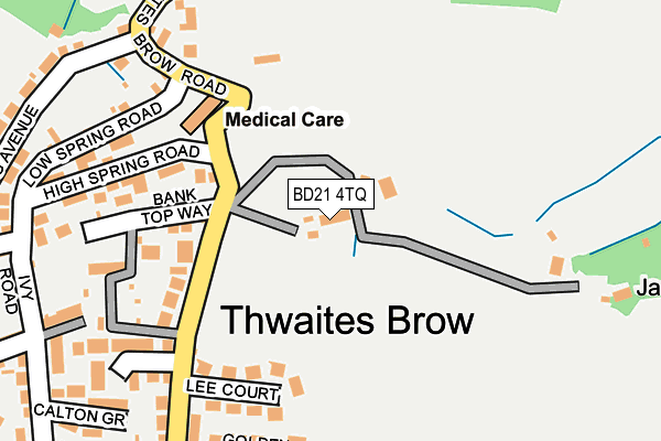 BD21 4TQ map - OS OpenMap – Local (Ordnance Survey)