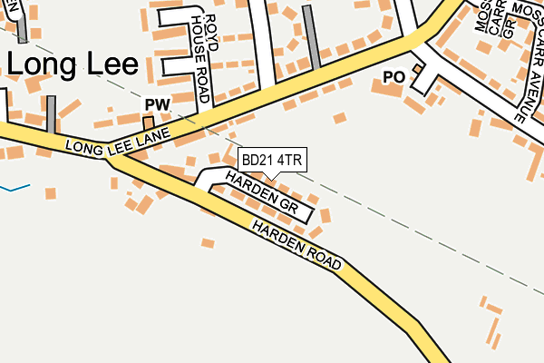 BD21 4TR map - OS OpenMap – Local (Ordnance Survey)