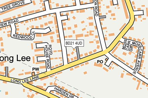 BD21 4UD map - OS OpenMap – Local (Ordnance Survey)