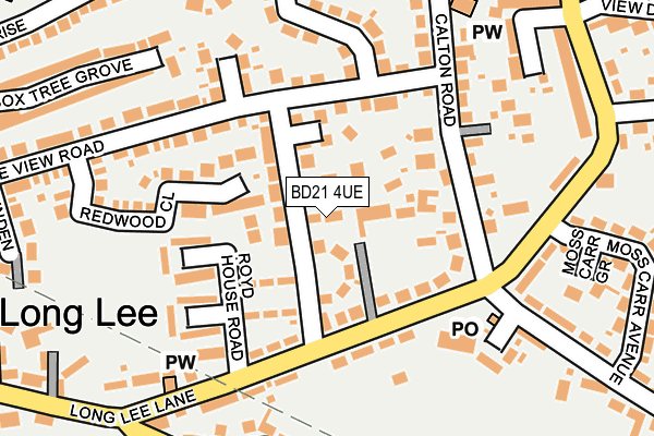 BD21 4UE map - OS OpenMap – Local (Ordnance Survey)