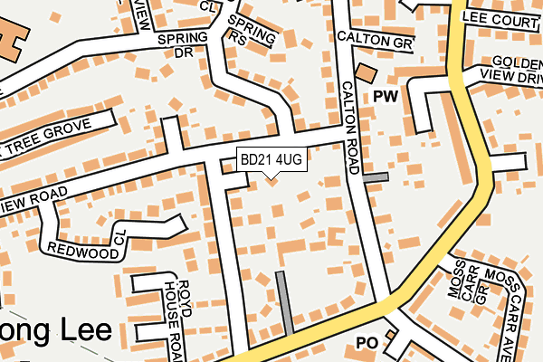 BD21 4UG map - OS OpenMap – Local (Ordnance Survey)