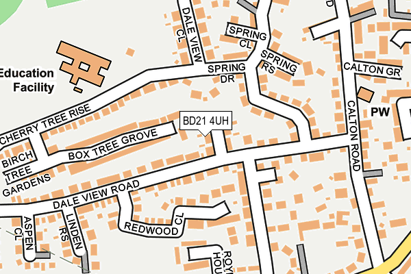 BD21 4UH map - OS OpenMap – Local (Ordnance Survey)