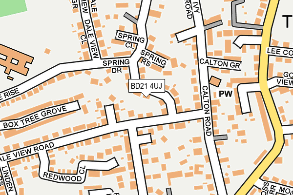 BD21 4UJ map - OS OpenMap – Local (Ordnance Survey)