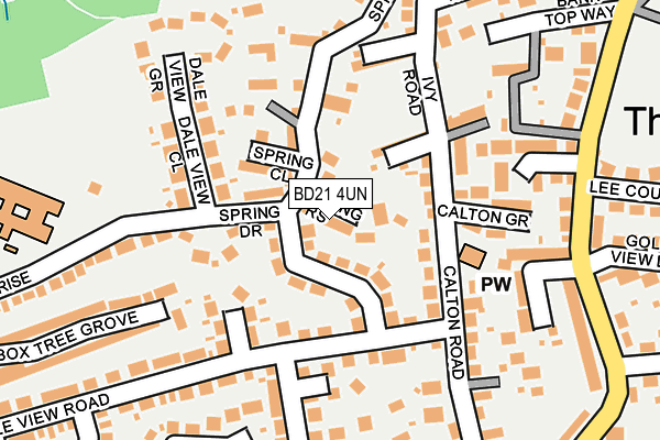 BD21 4UN map - OS OpenMap – Local (Ordnance Survey)