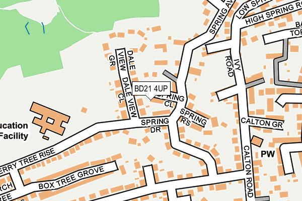 BD21 4UP map - OS OpenMap – Local (Ordnance Survey)