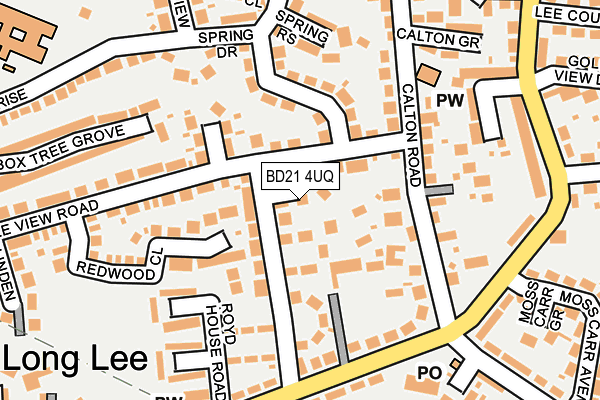 BD21 4UQ map - OS OpenMap – Local (Ordnance Survey)