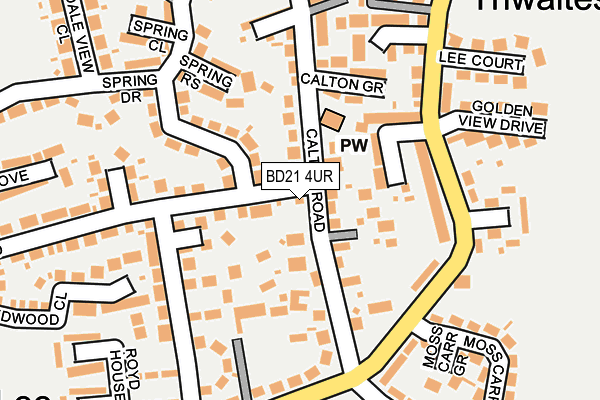 BD21 4UR map - OS OpenMap – Local (Ordnance Survey)