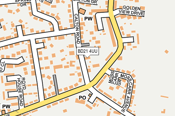 BD21 4UU map - OS OpenMap – Local (Ordnance Survey)