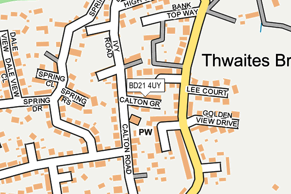 BD21 4UY map - OS OpenMap – Local (Ordnance Survey)