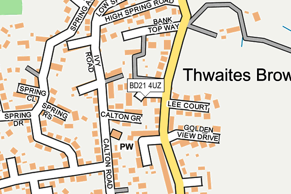 BD21 4UZ map - OS OpenMap – Local (Ordnance Survey)