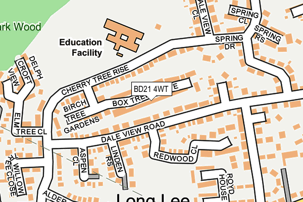 BD21 4WT map - OS OpenMap – Local (Ordnance Survey)