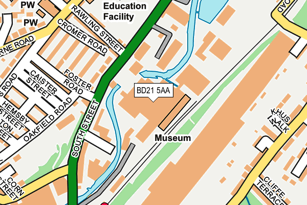 BD21 5AA map - OS OpenMap – Local (Ordnance Survey)