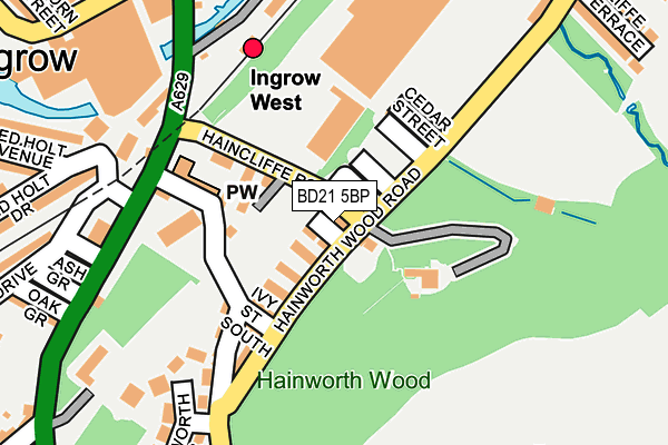 BD21 5BP map - OS OpenMap – Local (Ordnance Survey)