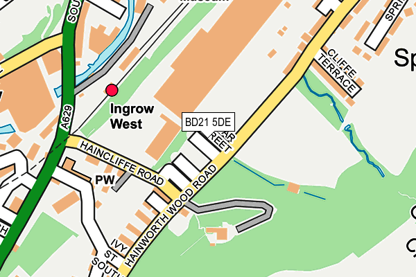 BD21 5DE map - OS OpenMap – Local (Ordnance Survey)