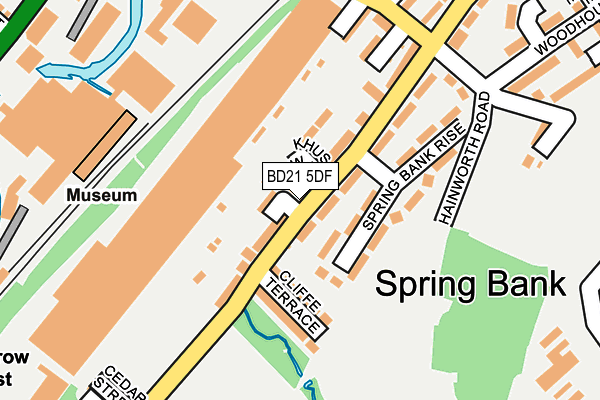 BD21 5DF map - OS OpenMap – Local (Ordnance Survey)