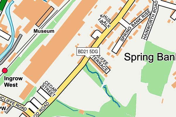 BD21 5DG map - OS OpenMap – Local (Ordnance Survey)