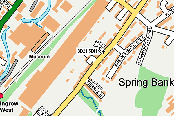 BD21 5DH map - OS OpenMap – Local (Ordnance Survey)